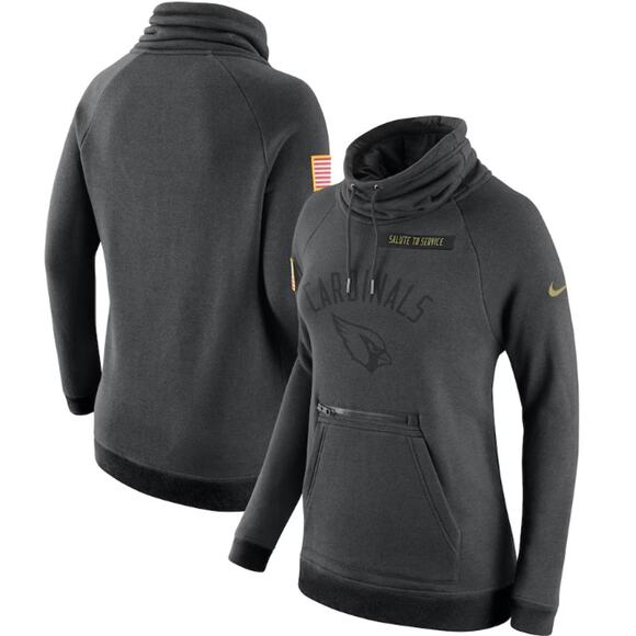 NIKE Salute to Service Arizona Cardinals Sweater Medium Gray High Neck NEW - Picture 2 of 10